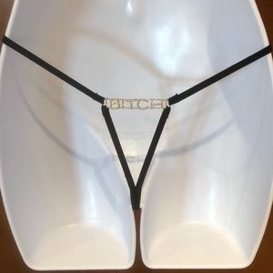 Sparkling “bitch” g-string